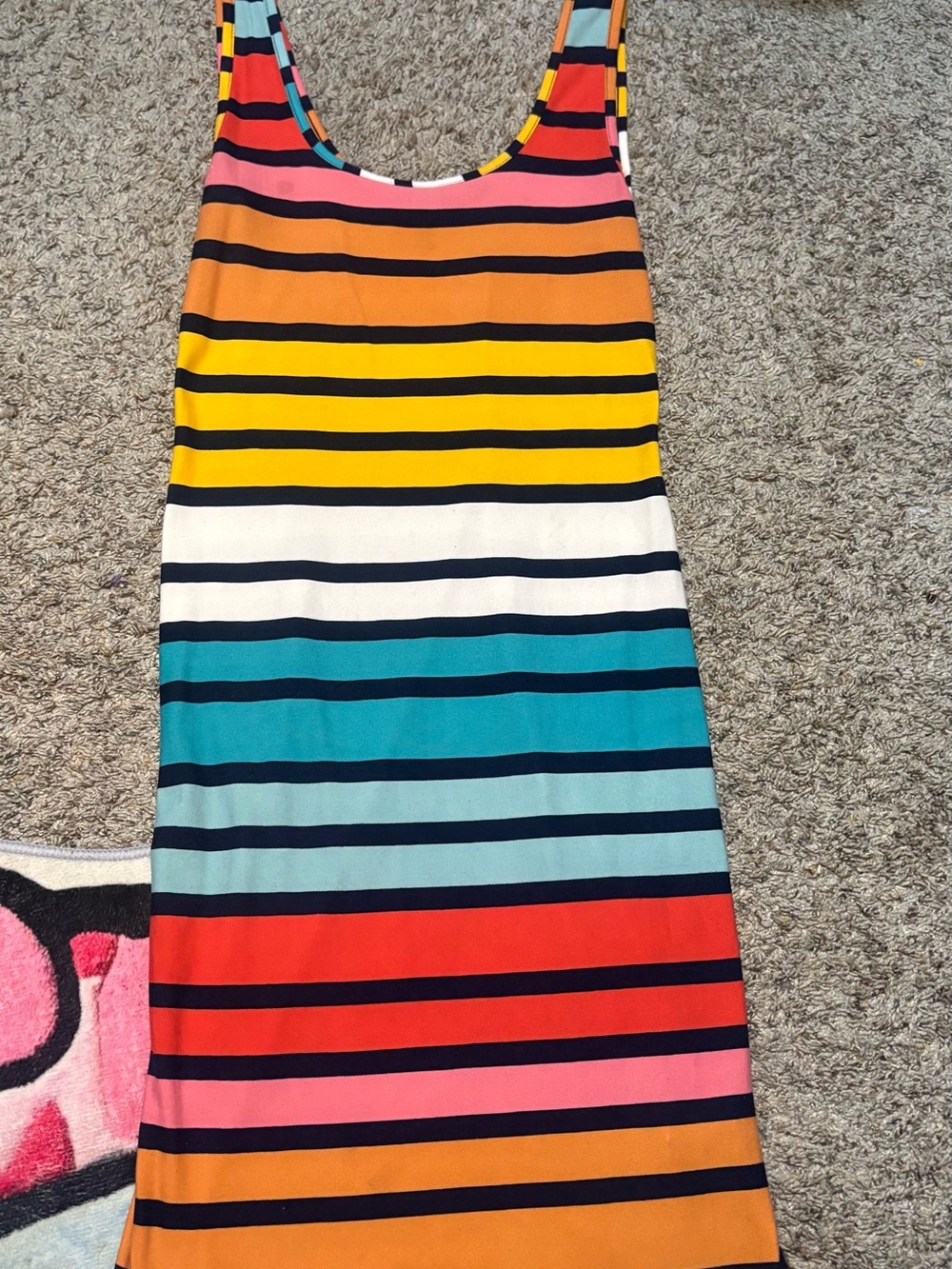 Multicolor Striped Tank Skirt